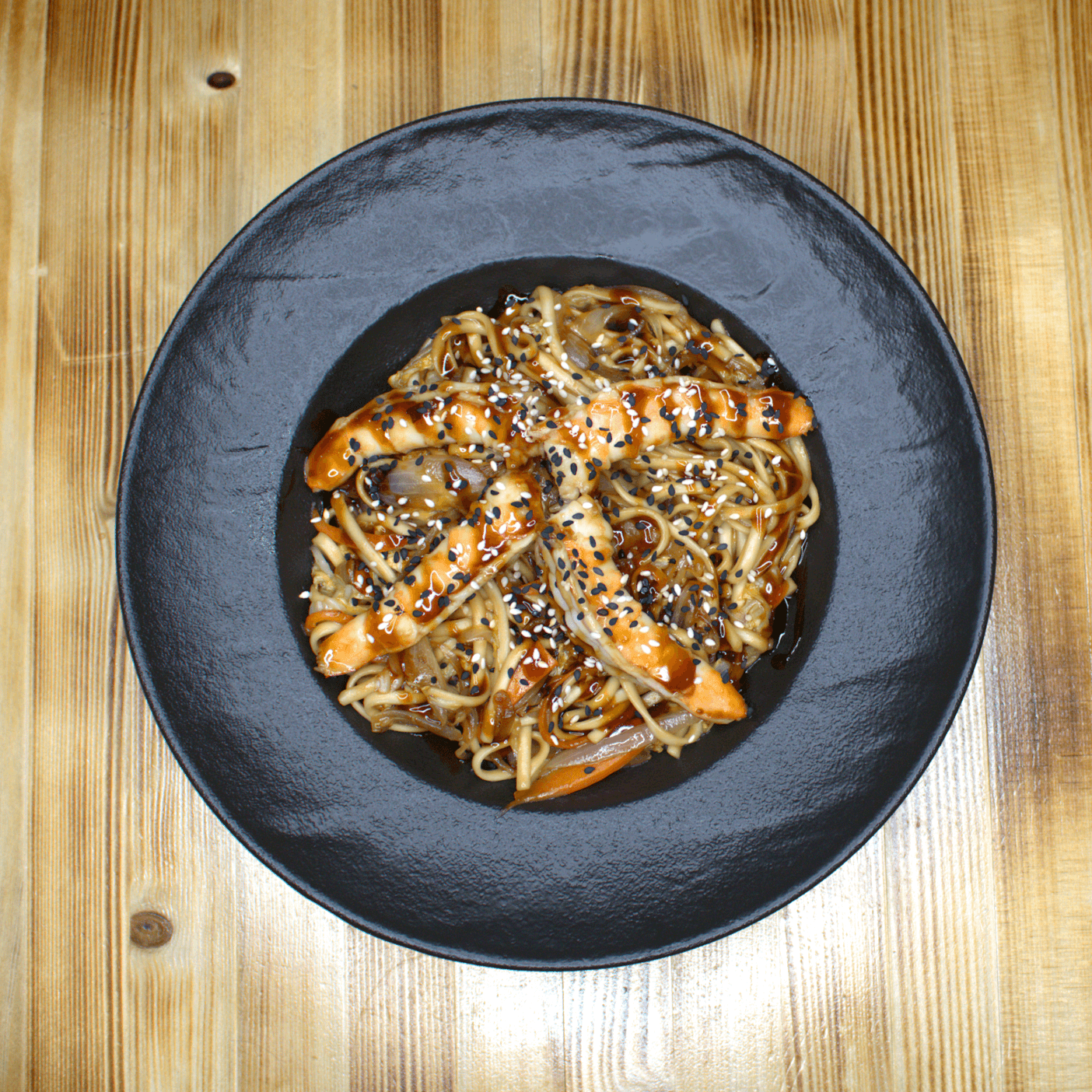 Wok с креветкой